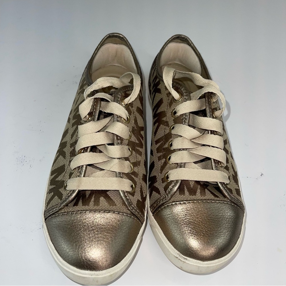 Michael Kors City Sneaker Signature Jacquard Bronze 7 - Picture 10 of 17
